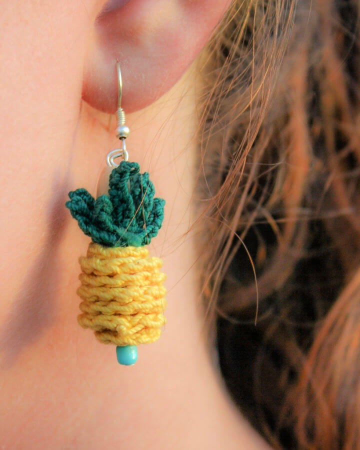 Crochet Pineapple Earring Pattern