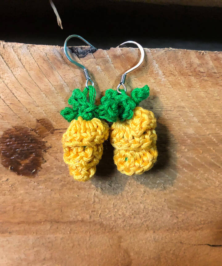 Pineapple Earring Crochet Pattern