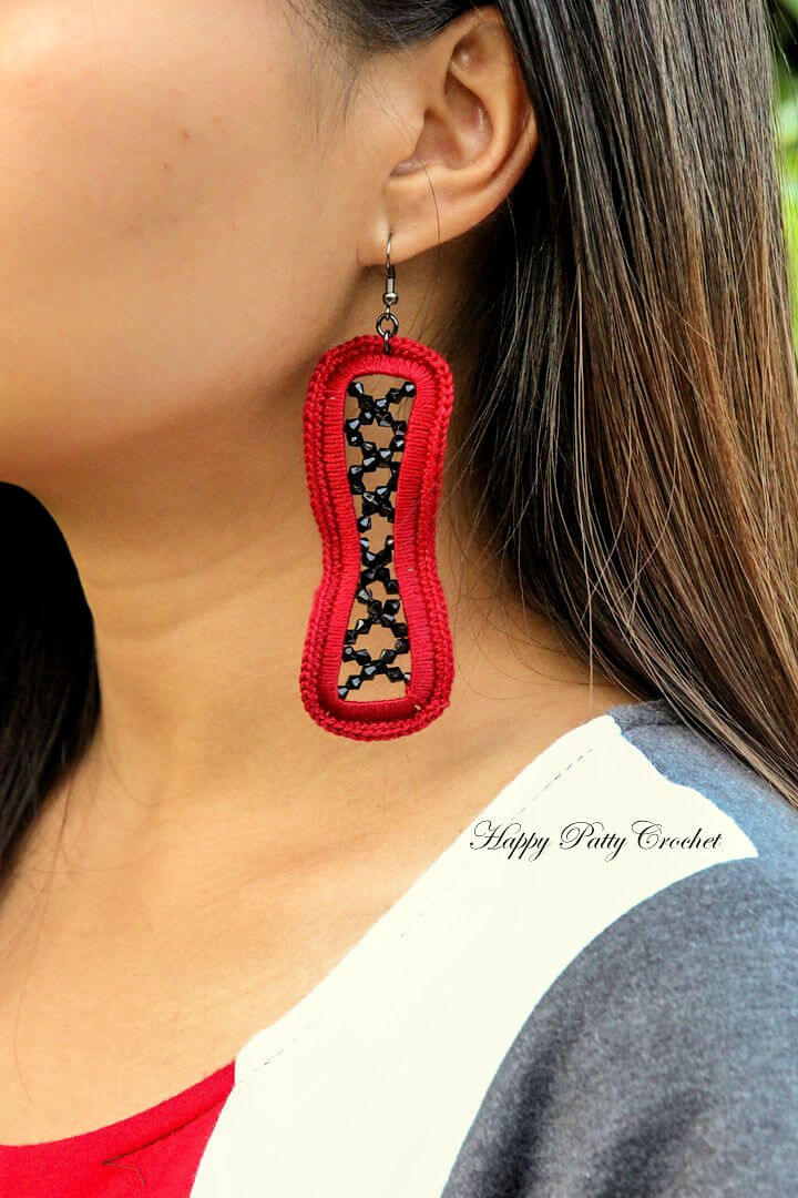 Crochet Hourglass Earrings Pattern