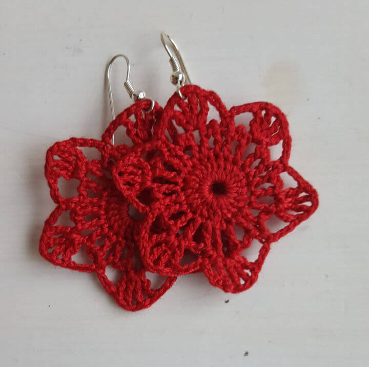 Crochet Starflower Earrings Pattern