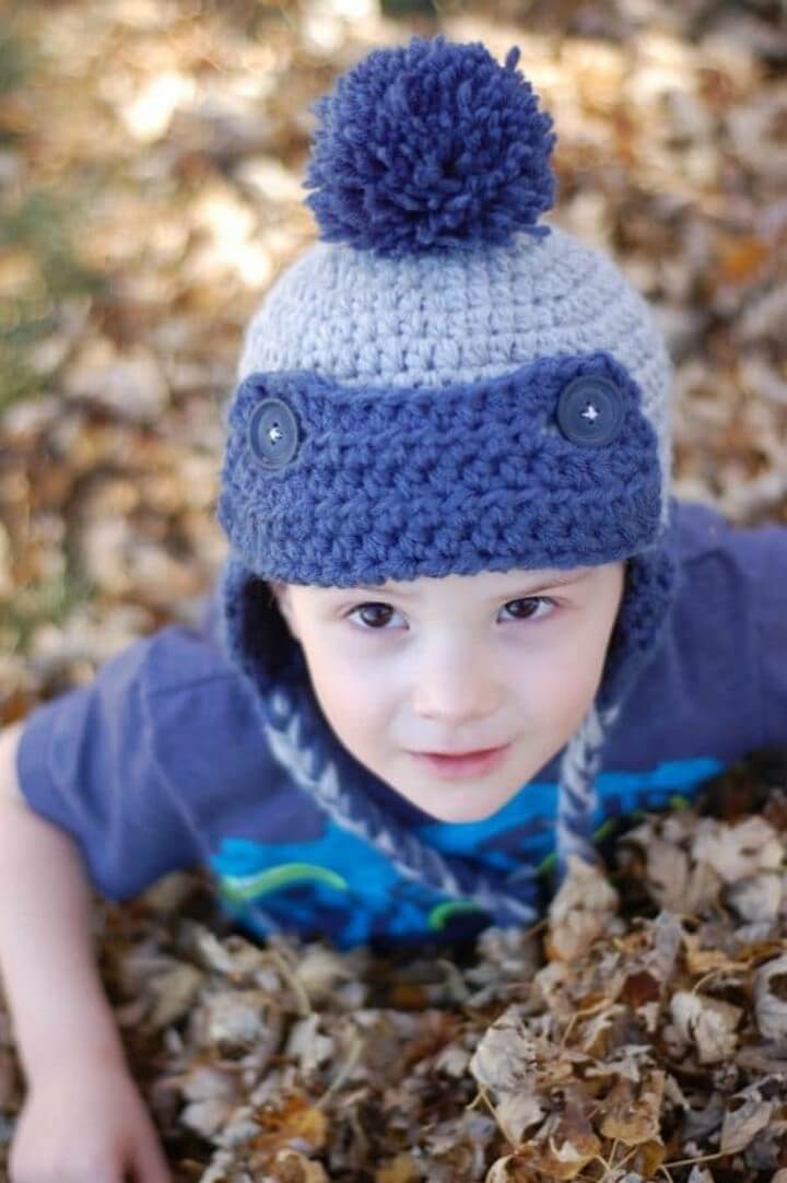 Toddler Crochet Trapper Hat - Free Crochet Pattern