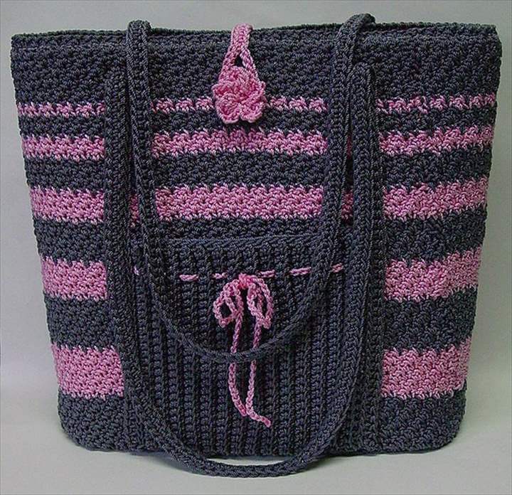 Black and Pink Crochet Bag Pattern