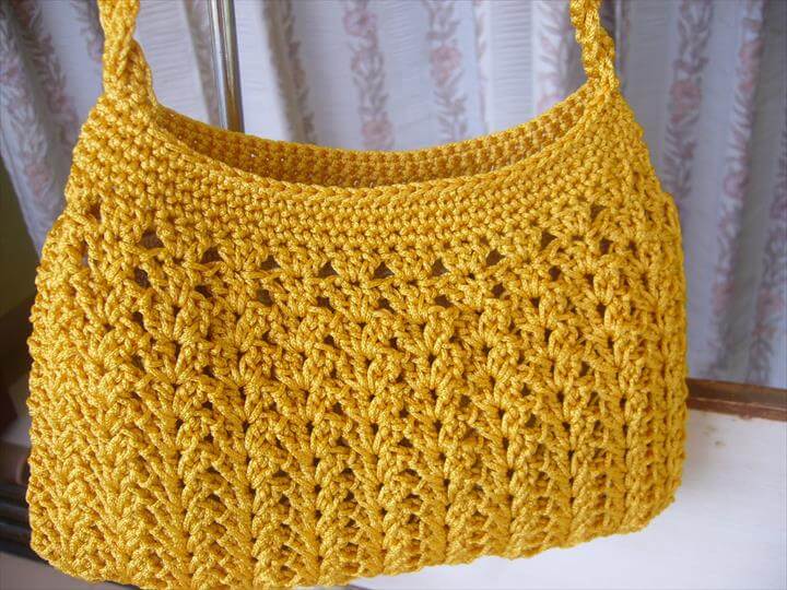 Golden Yellow Crochet Purse