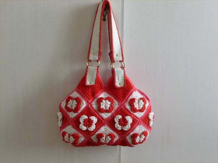 Handbag Barboletta Crochet Pattern: Two Colors