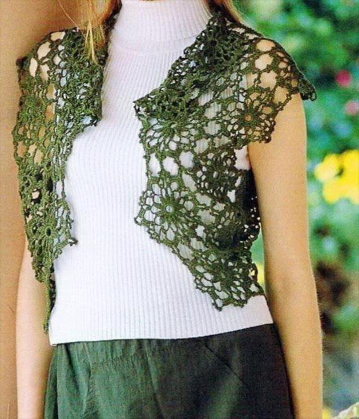 Crochet Bolero Vest Pattern - Amazing Lace Bolero