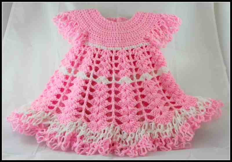 Lacy crochet baby dress pattern free