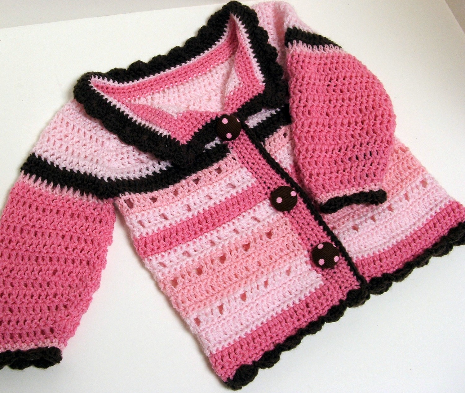 Crochet baby girl jacket
