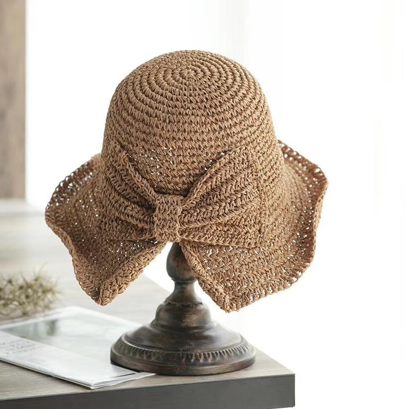 Brim and bow summer hat crochet pattern