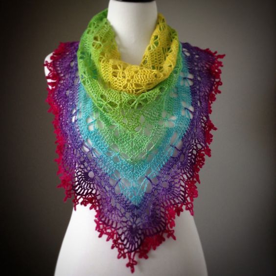 Crochet butterfly shawl free pattern