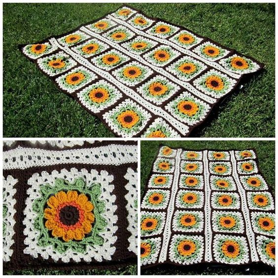 Red heart sunflower afghan pattern