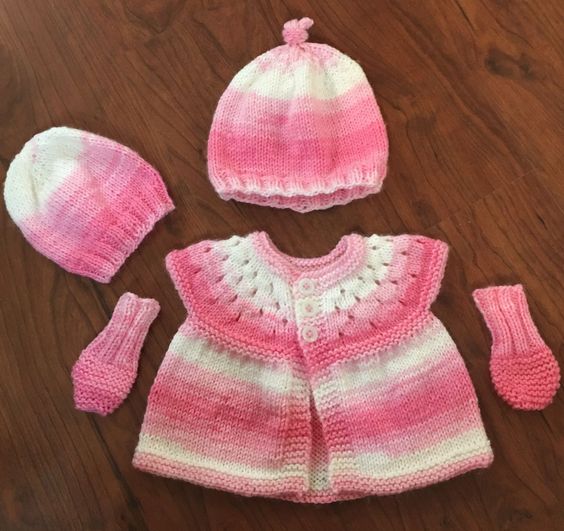Watermelon baby cardigan » Weave Crochet