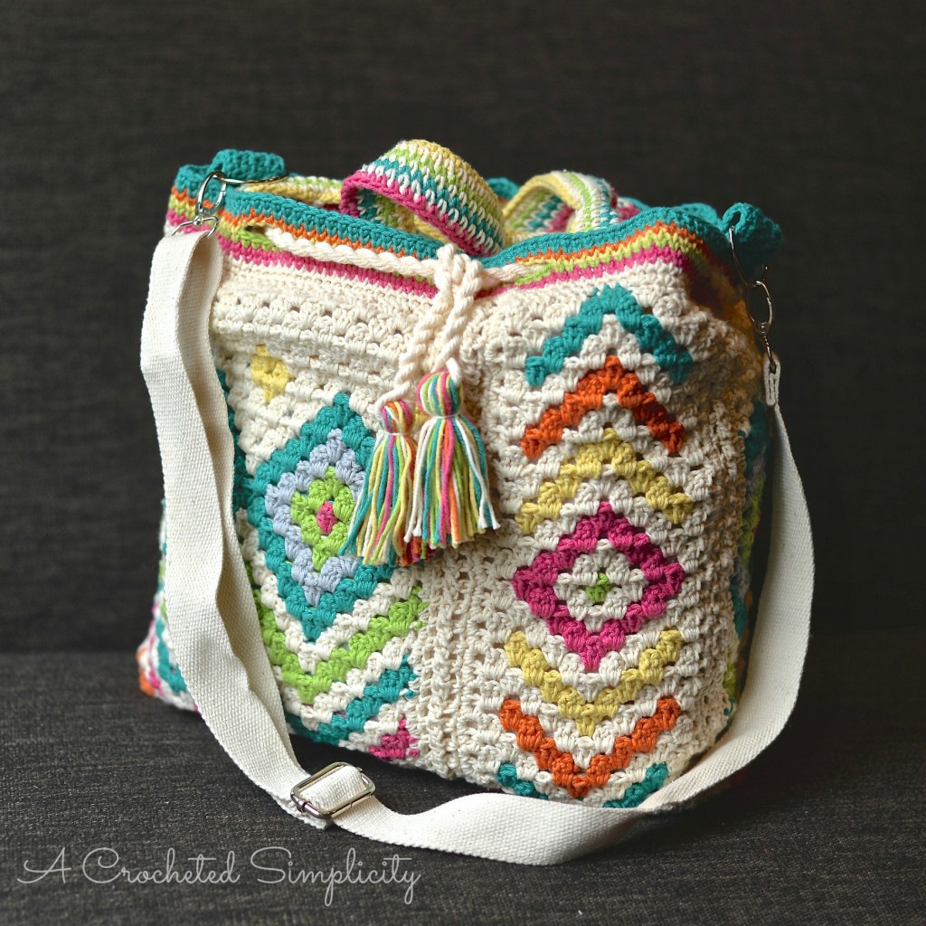 Crochet mosaic bag