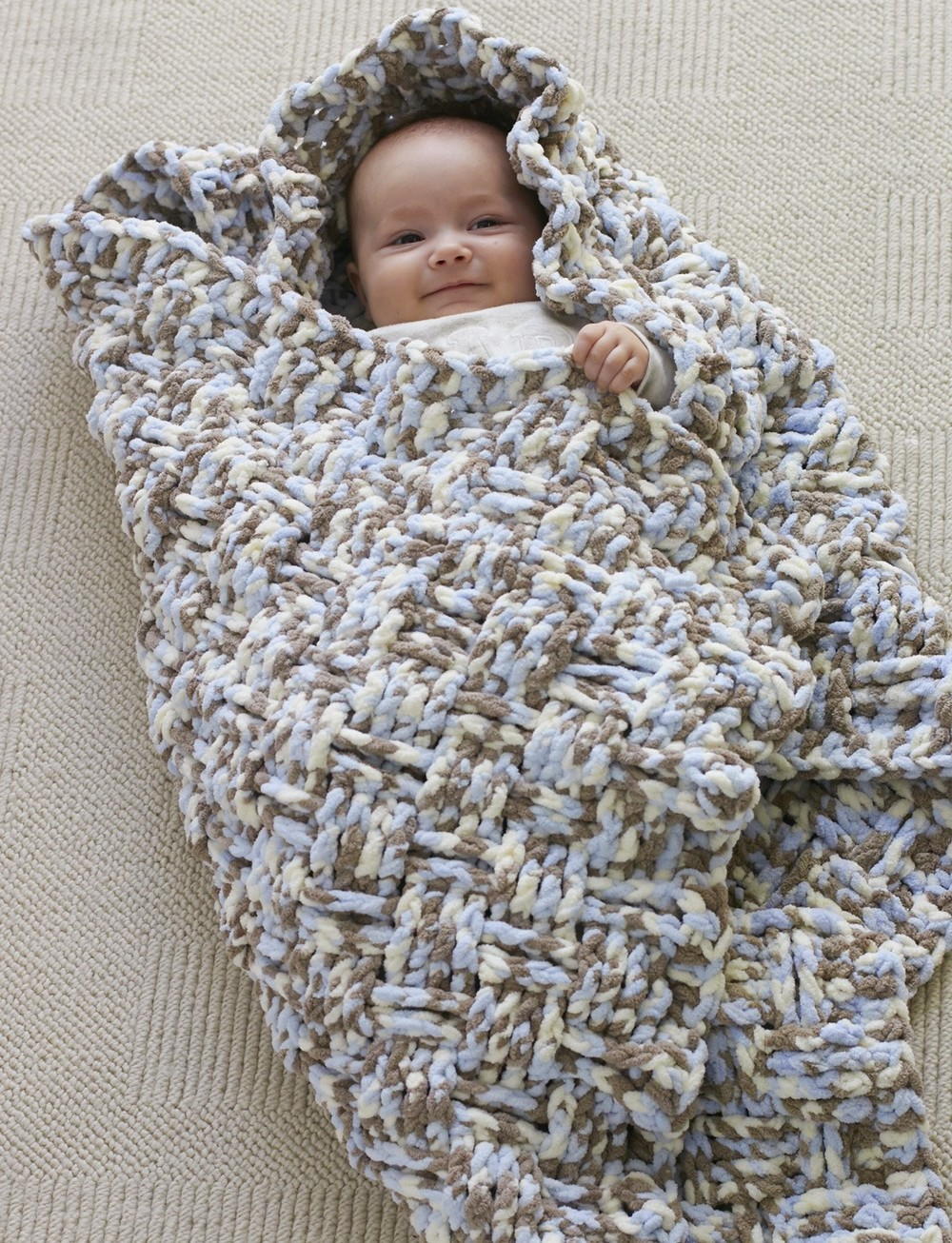 Crochet weave blanket