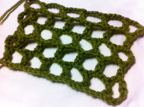 Crochet honeycomb mesh