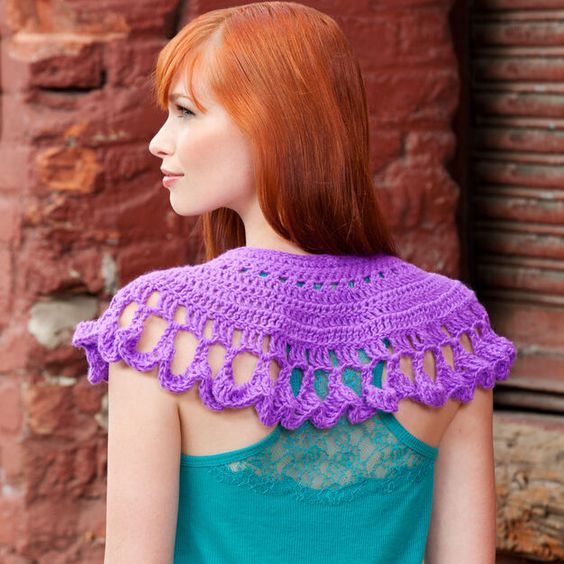 Red heart free crochet capelet patterns