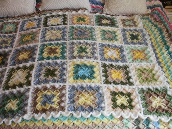 Bavarian square crochet bavarian stitch blanket pattern