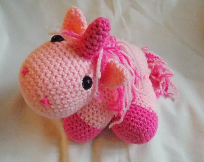 Crochet pink amigurumi