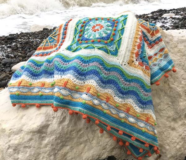 Beach crochet blanket free pattern