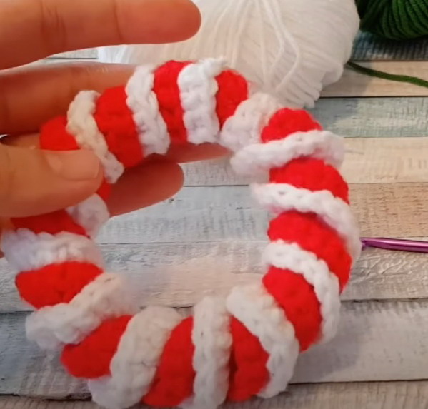 Candy Cane Wreath Ornament