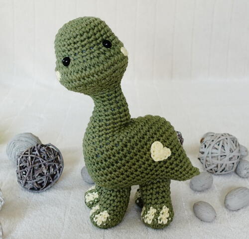 Curious Baby Diplodocus Amigurumi Dino