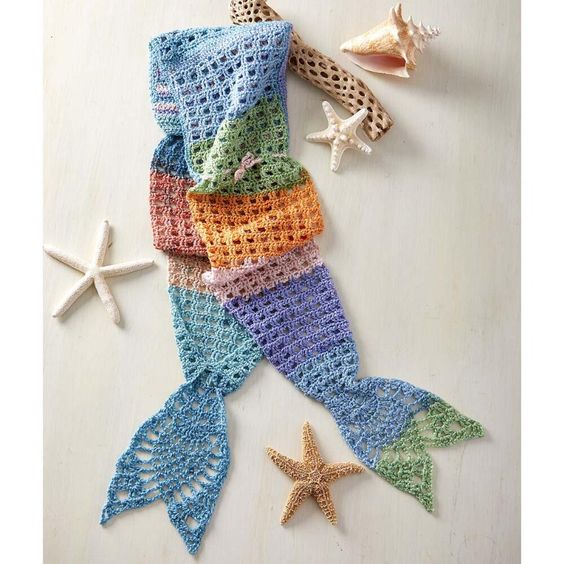 Mermaid scarf crochet pattern