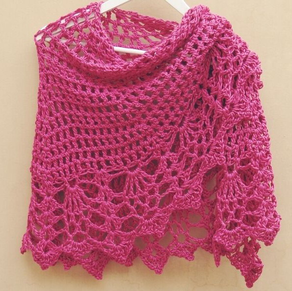 All-Shawl in Bright Pink