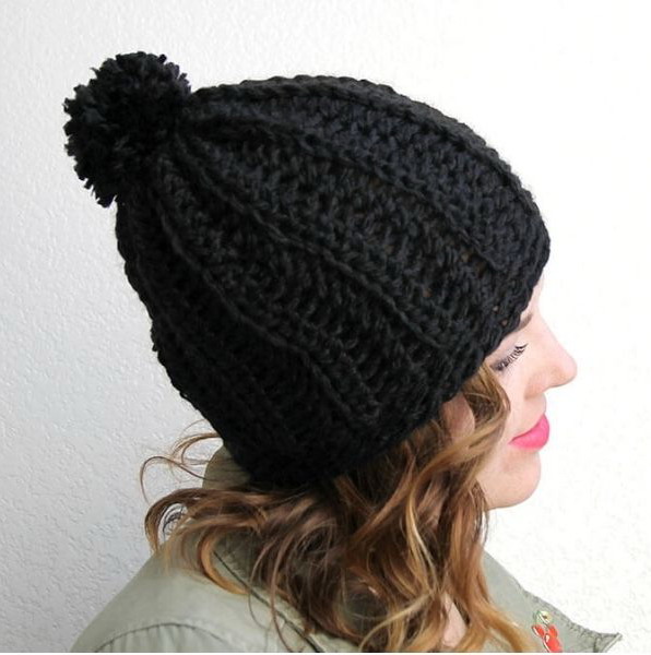 Chunky Ribbed Slouch Hat