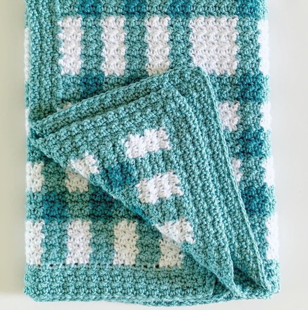 Griddle Stitch Gingham Blanket » Weave Crochet