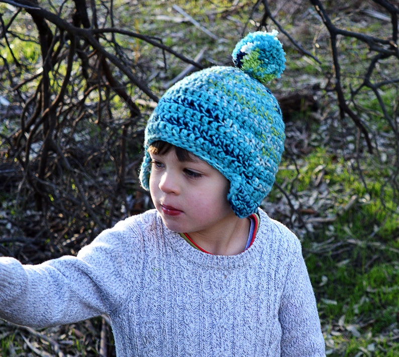 Seamless Earflap Hat Free Crochet Pattern » Weave Crochet