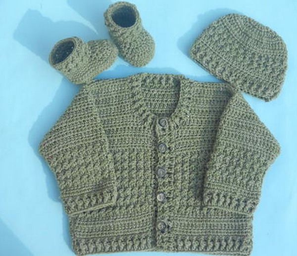 Easy Crochet Baby Cardigan