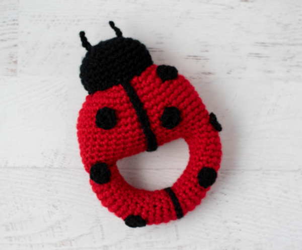 Crochet Ladybug Rattle