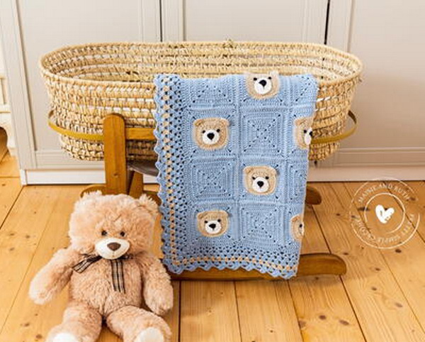 Bear Crochet Baby Blanket