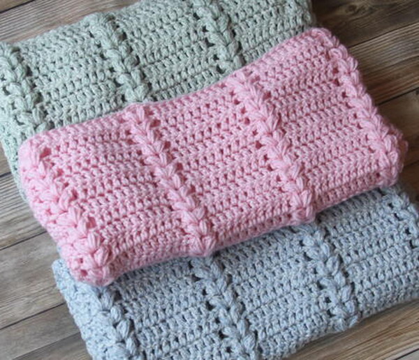 Braided Puff Baby Blanket