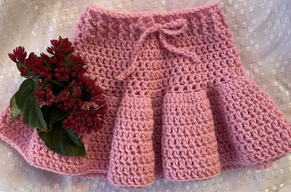 Crochet Baby Ruffle Skirt
