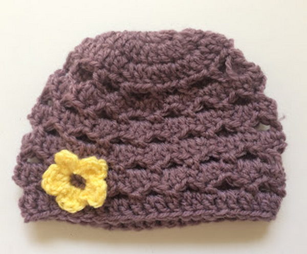 Flower And Shells Baby Beanie