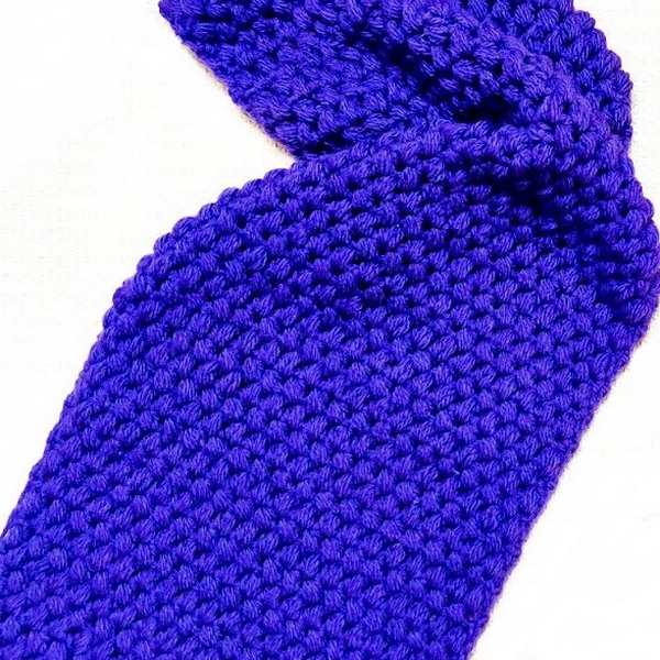 How To Make A Easy Crochet Scarf With Puff Stitch