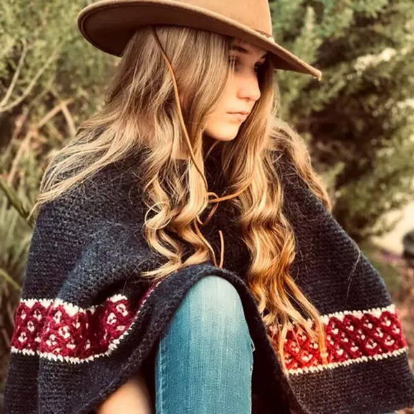 Palomino Diamond Crochet Poncho