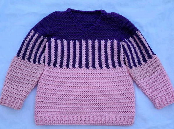Crochet Stripes Sweater Pattern