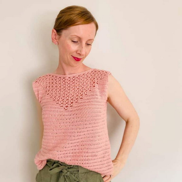 Flamingo Tank – Summer Crochet Top – Free Pattern