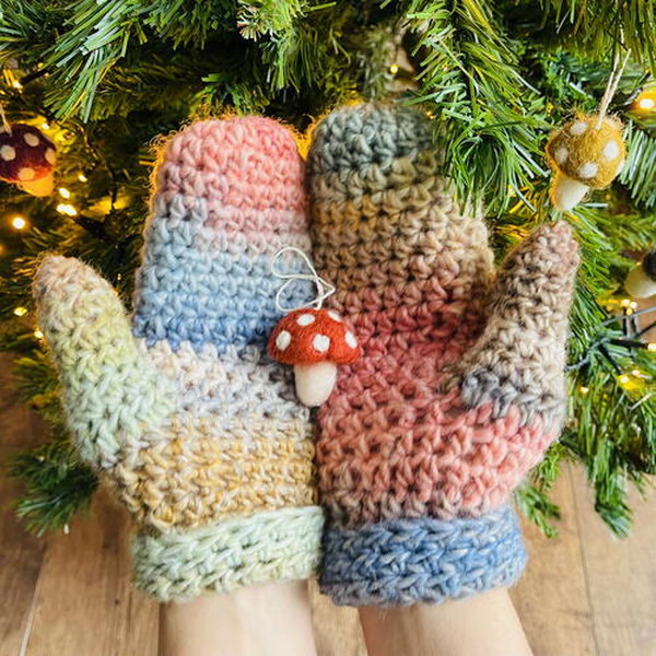 Crochet Winter Mittens