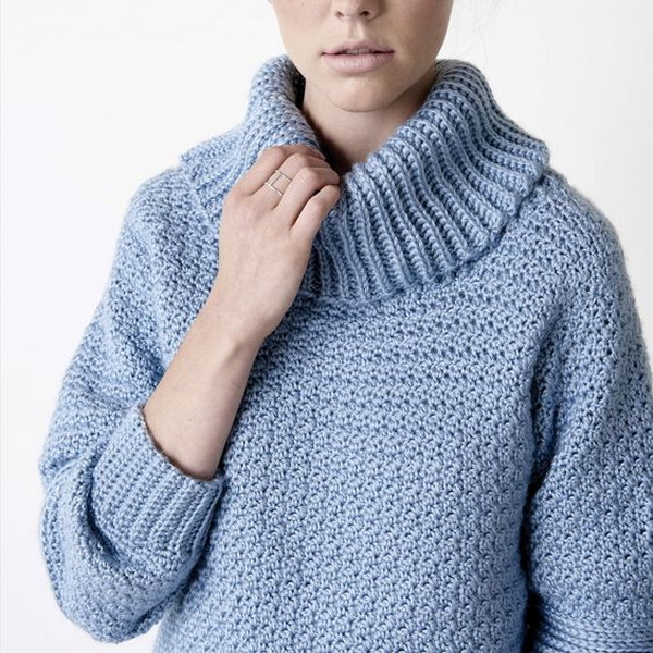 Cowl-neck pullover