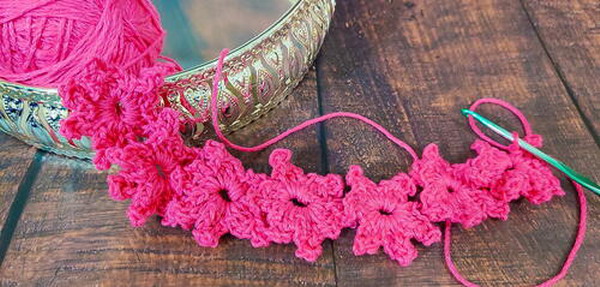 Picot Crochet Flower Lace Pattern Free