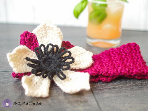 Anemone Flower Free Crochet Pattern