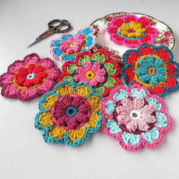 Ragwort Large Flowers Free Crochet Pattern
