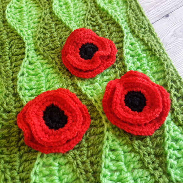 Crochet Poppy Pin Free Pattern