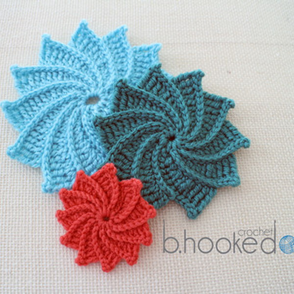 Spiral Flowers Free Crochet Pattern