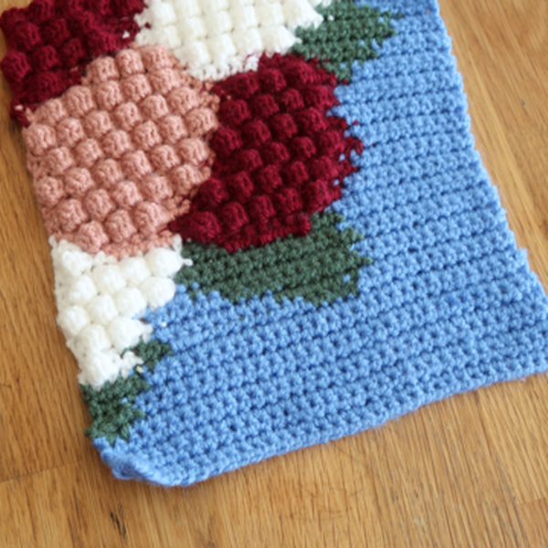 Hydrangea Flower Blanket Square crochet pattern