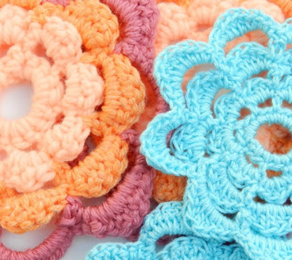 Nine Petal Crochet Flower Pattern