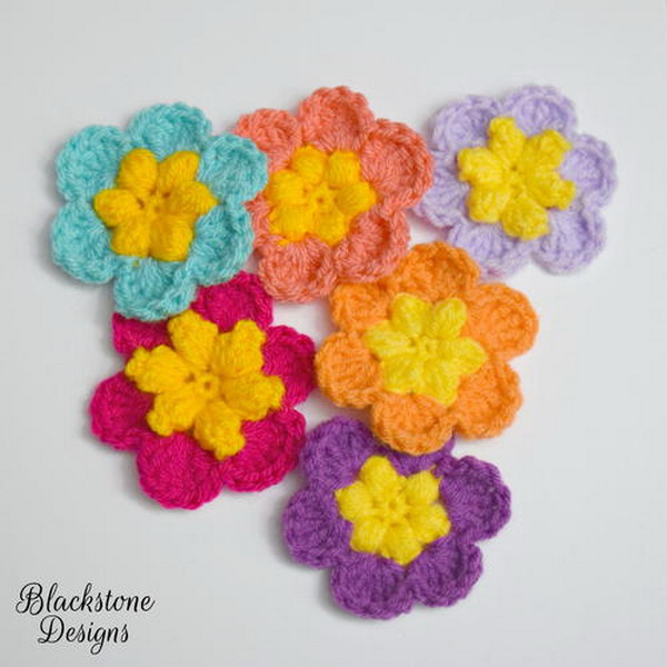 Three Flowers Free Crochet Pattern