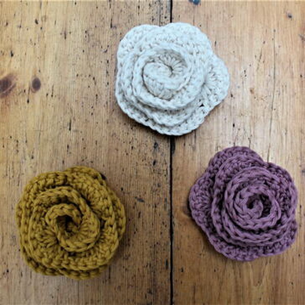 Crochet Flower Applique Free Pattern